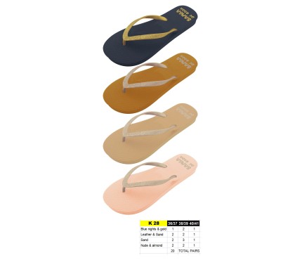 Tongs MODE IN CORSICA paillettes Femmes - du 36 au 41 - 4 couleurs - 20 paires